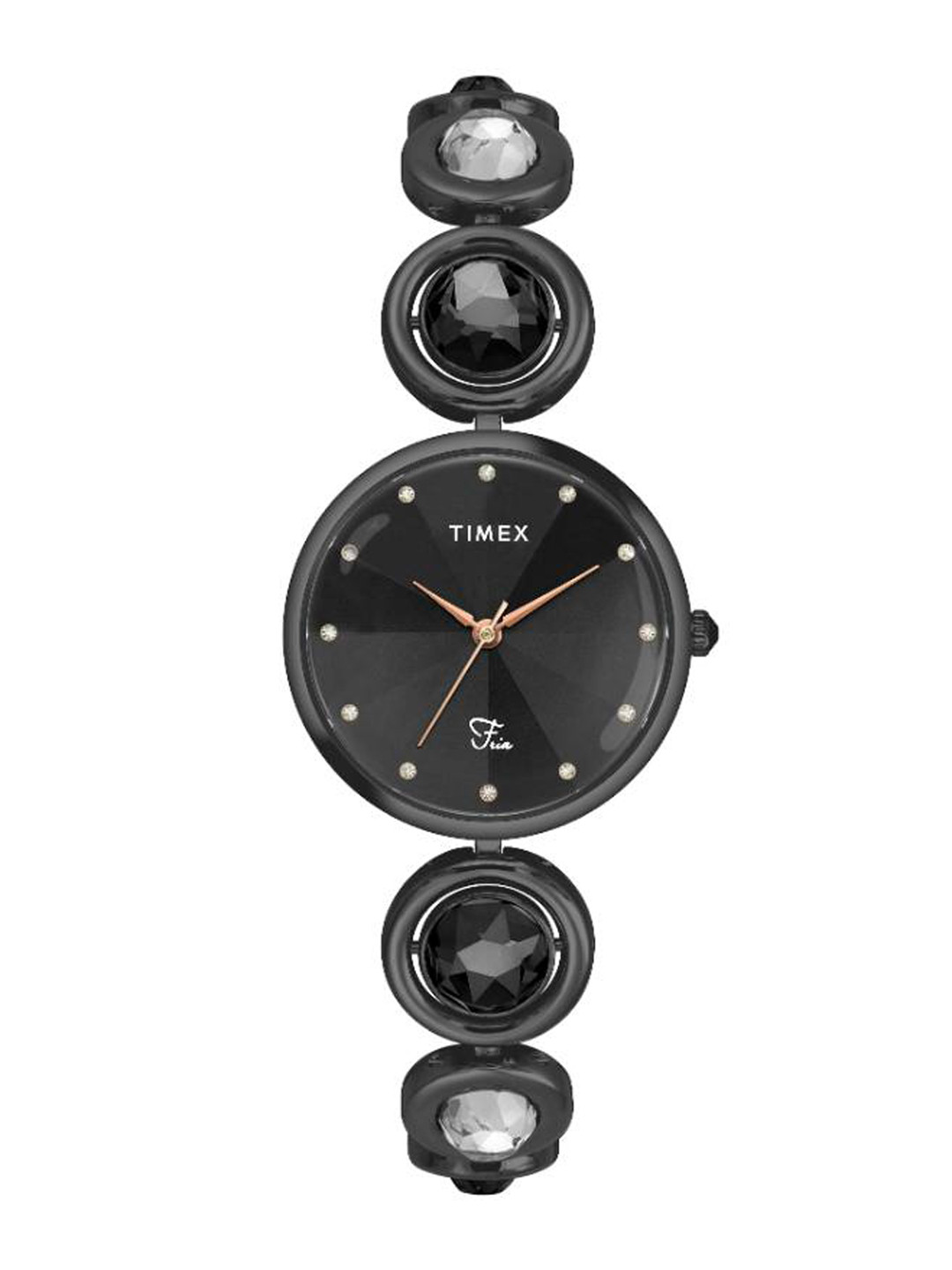 Timex Fria Round 21mm Black Dial Analog Women Watch - TWEL16401