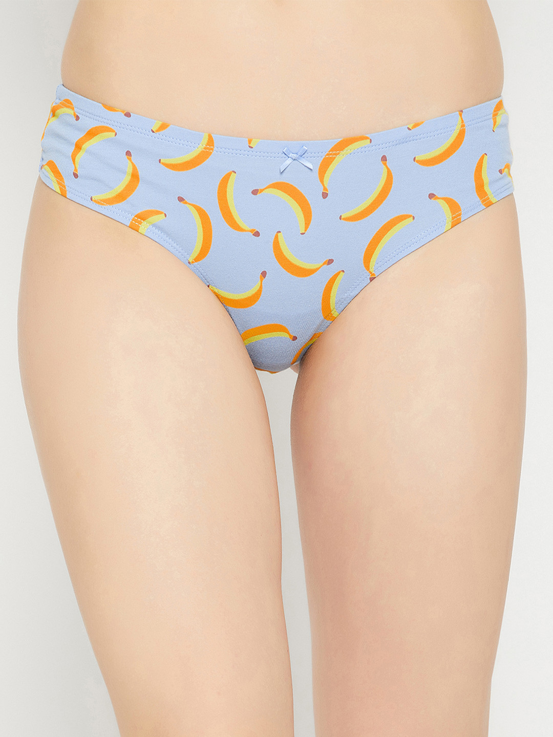 Clovia Low Waist Fruit Print Inner Elastic Cotton Thong Briefs PN3516P03S
