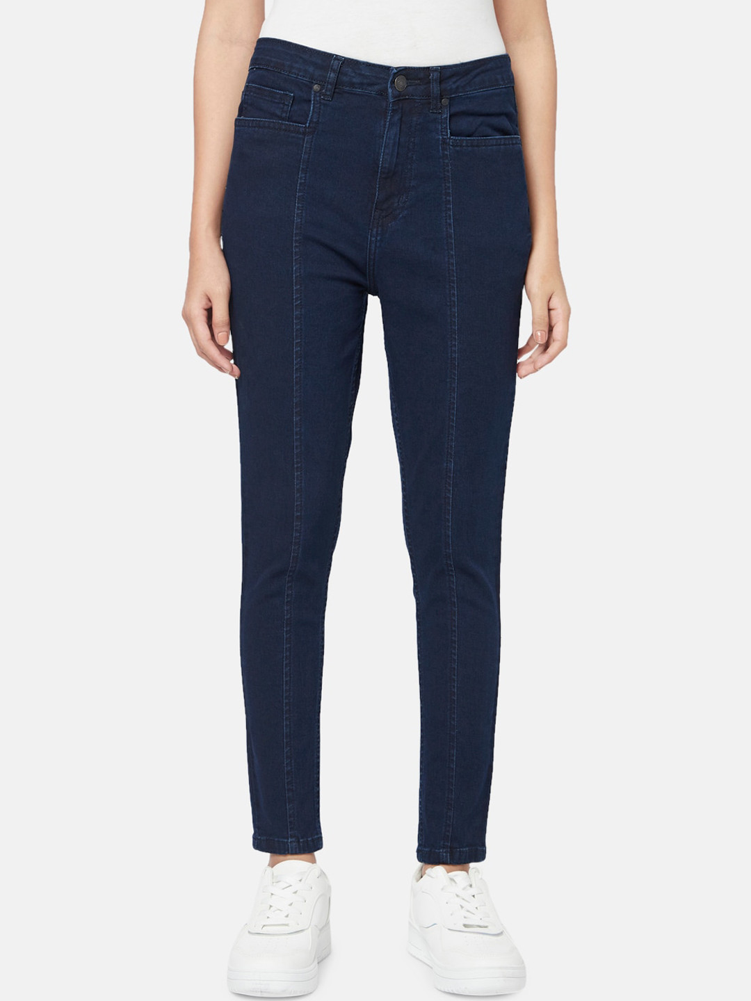 People Women Skinny Fit Cotton Jeans