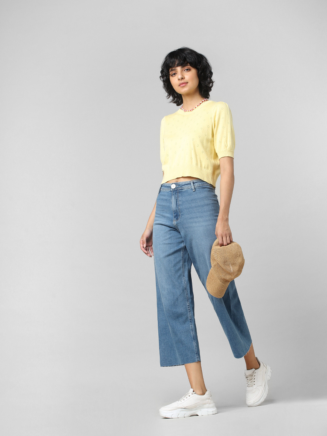 ONLY Women Wide Leg Cotton Jeans
