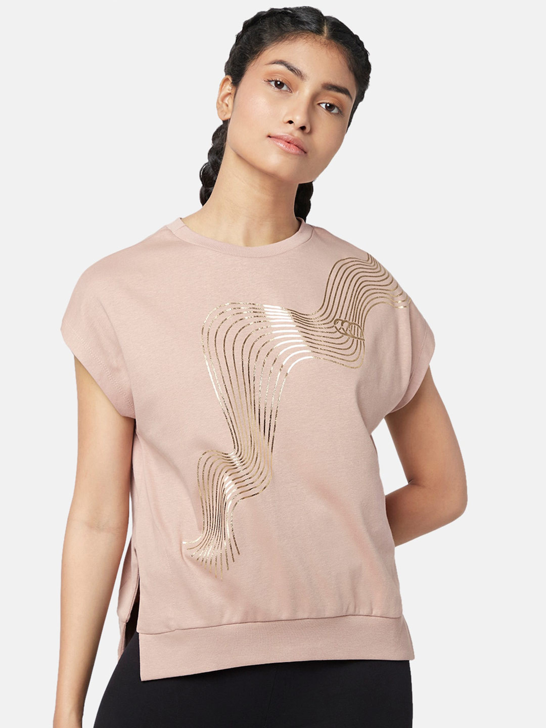 Ajile by Pantaloons Graphic Print Extended Sleeves Cotton Top