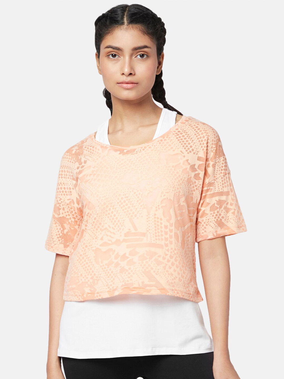 Ajile by Pantaloons Self Design Regular Crop Top