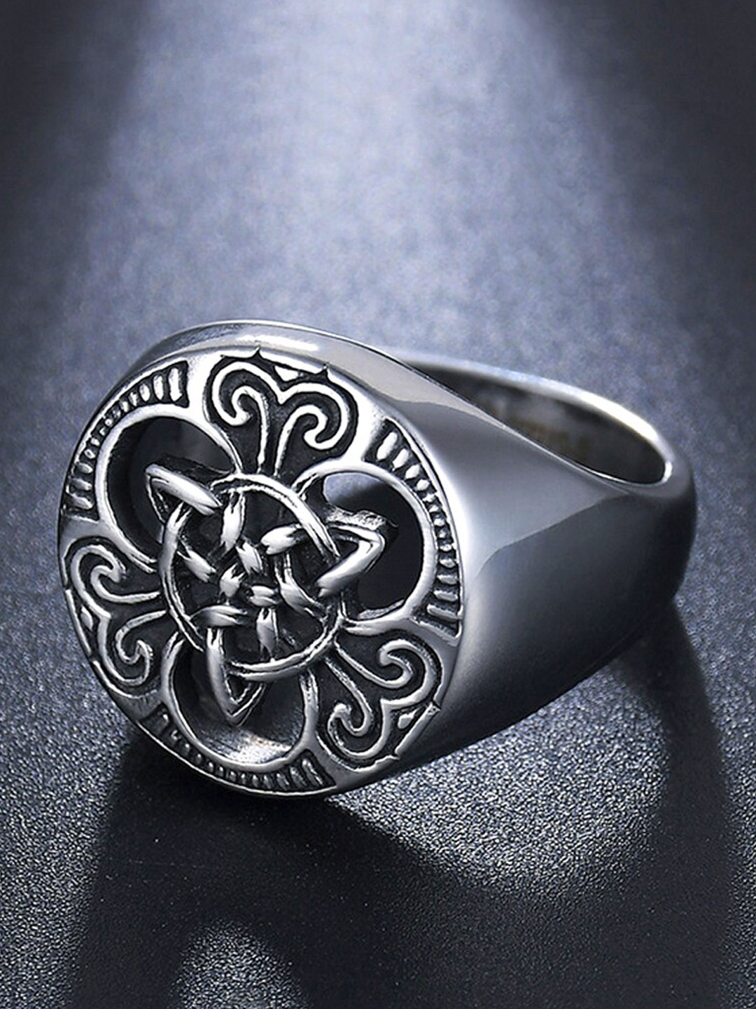 Yellow Chimes Women Stainless Steel High Polished Finger Ring