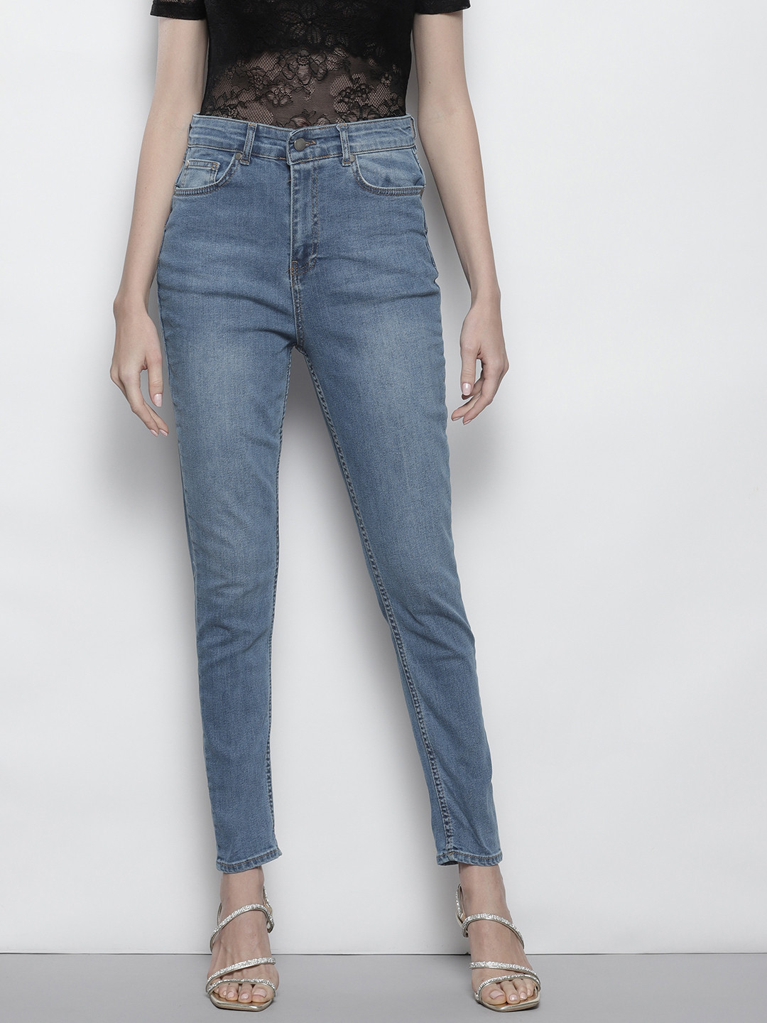 Boohoo Women Skinny Fit Light Fade Stretchable Jeans