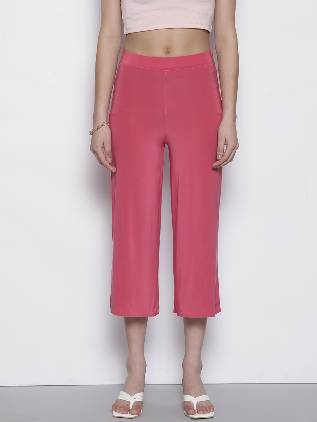 Boohoo Women High Waist Slinky Culottes Trouser