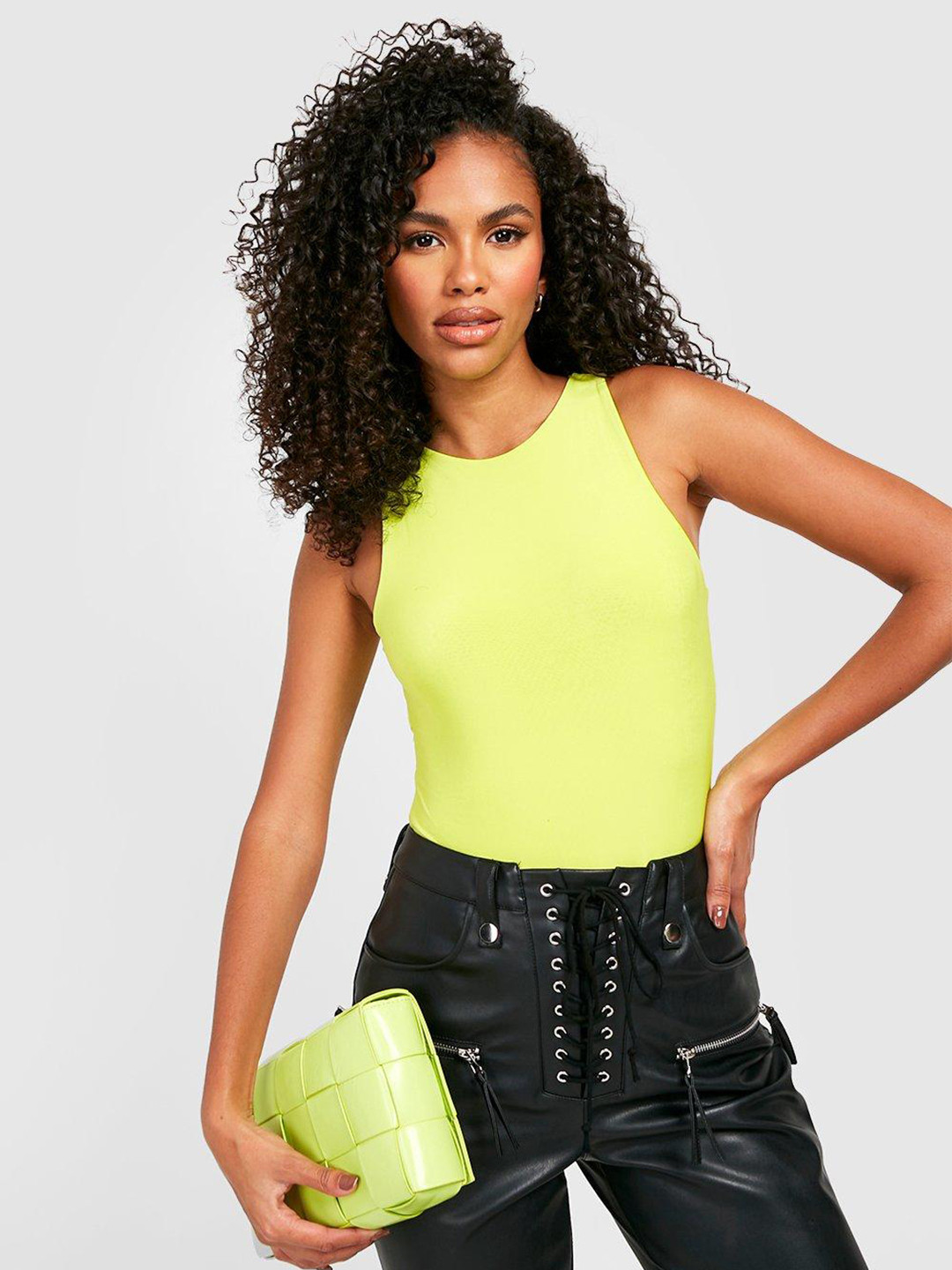 Boohoo Fitted Sleeveless Top