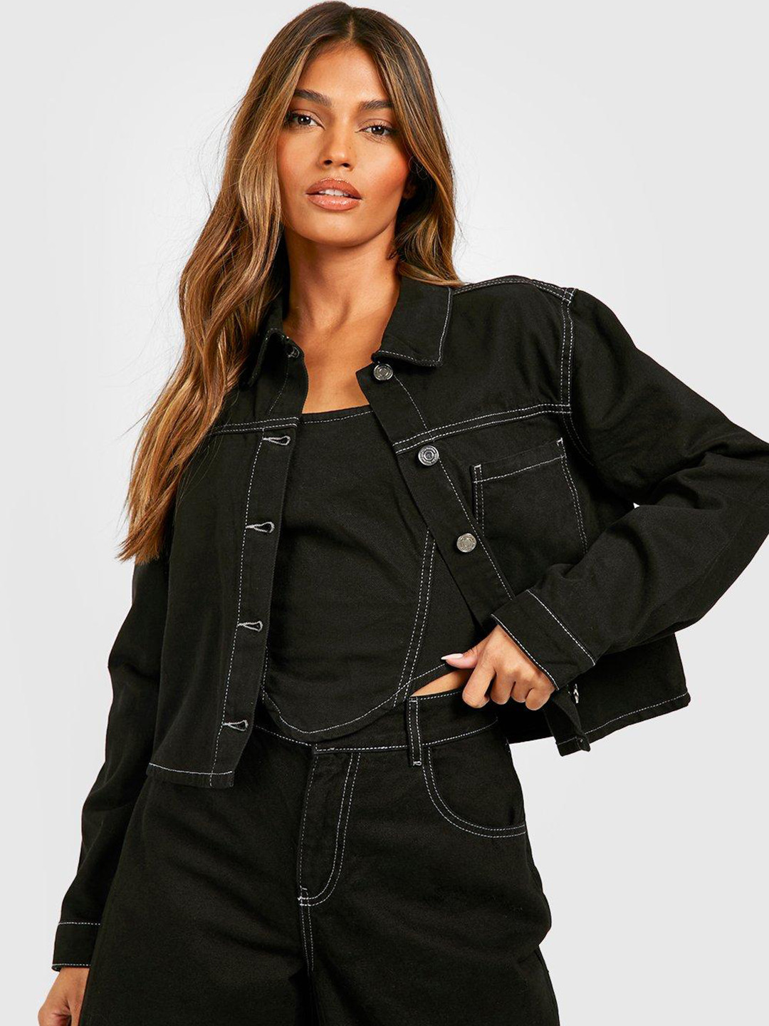 Boohoo Women Boxy Denim Jacket