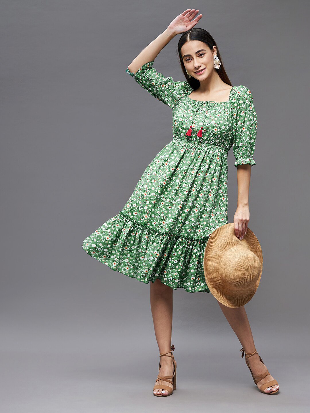 Miss Chase Floral A-Line Dress