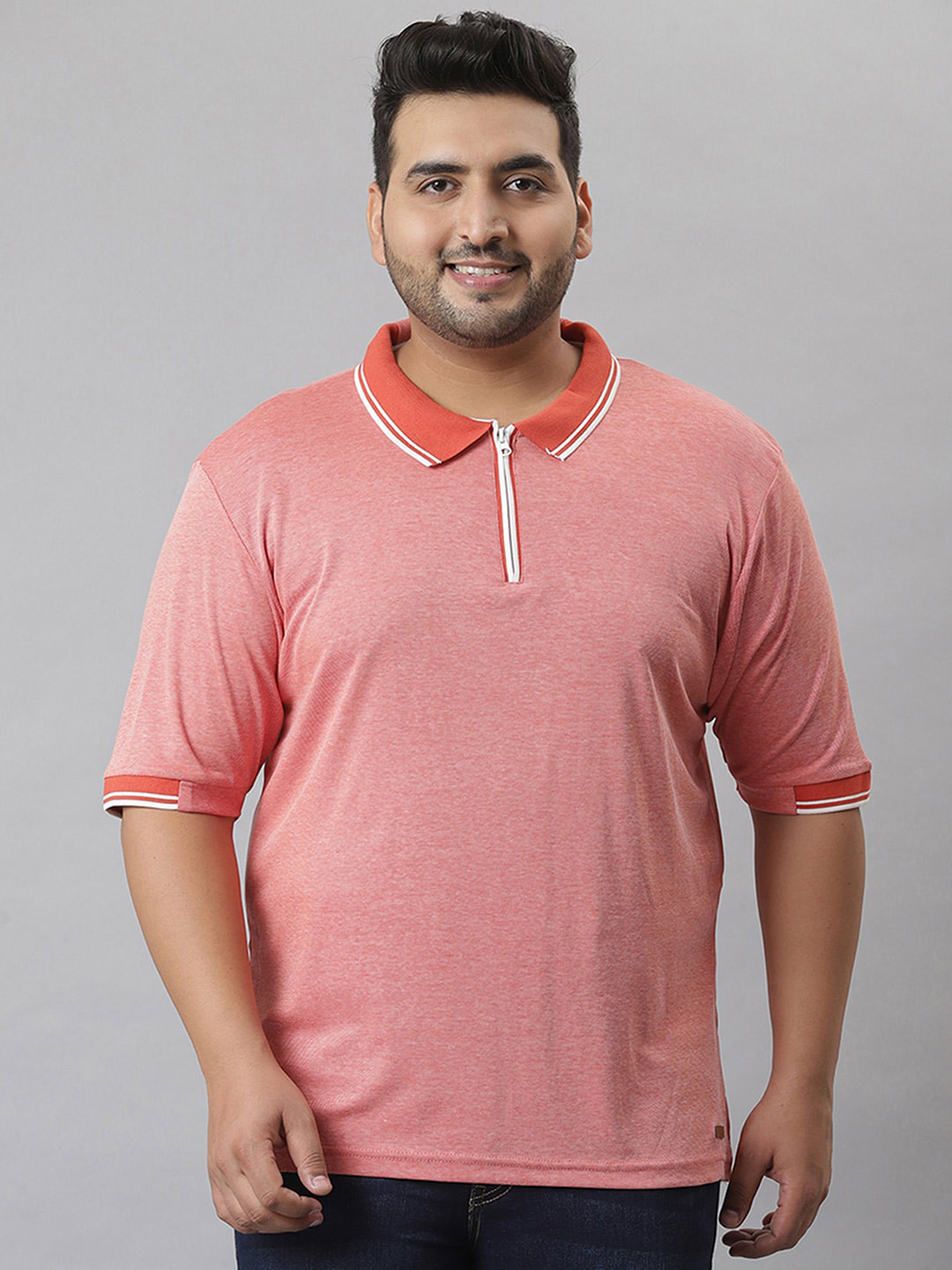 Instafab Plus Men Polo Collar Flex T-shirt