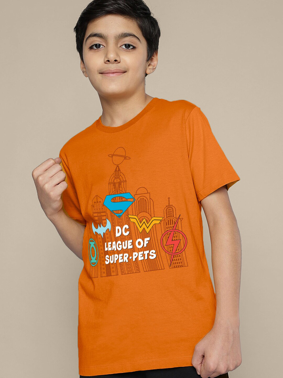 Kids Ville Boys DC League Of Super Pets Printed T-shirt
