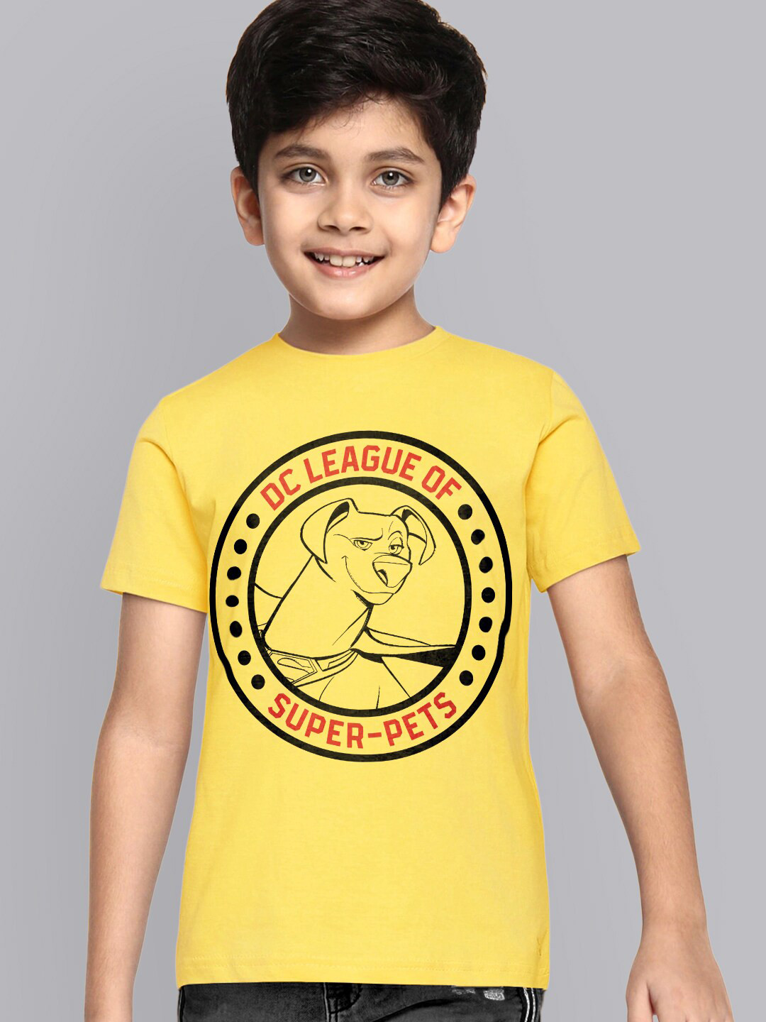 Kids Ville Dc League Of Super Pets Printed Tshirt For Kids Boys
