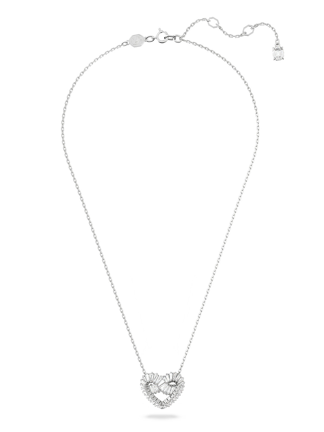 SWAROVSKI Women Matrix:Pend Hrt Woven Whi/Rhs Necklace