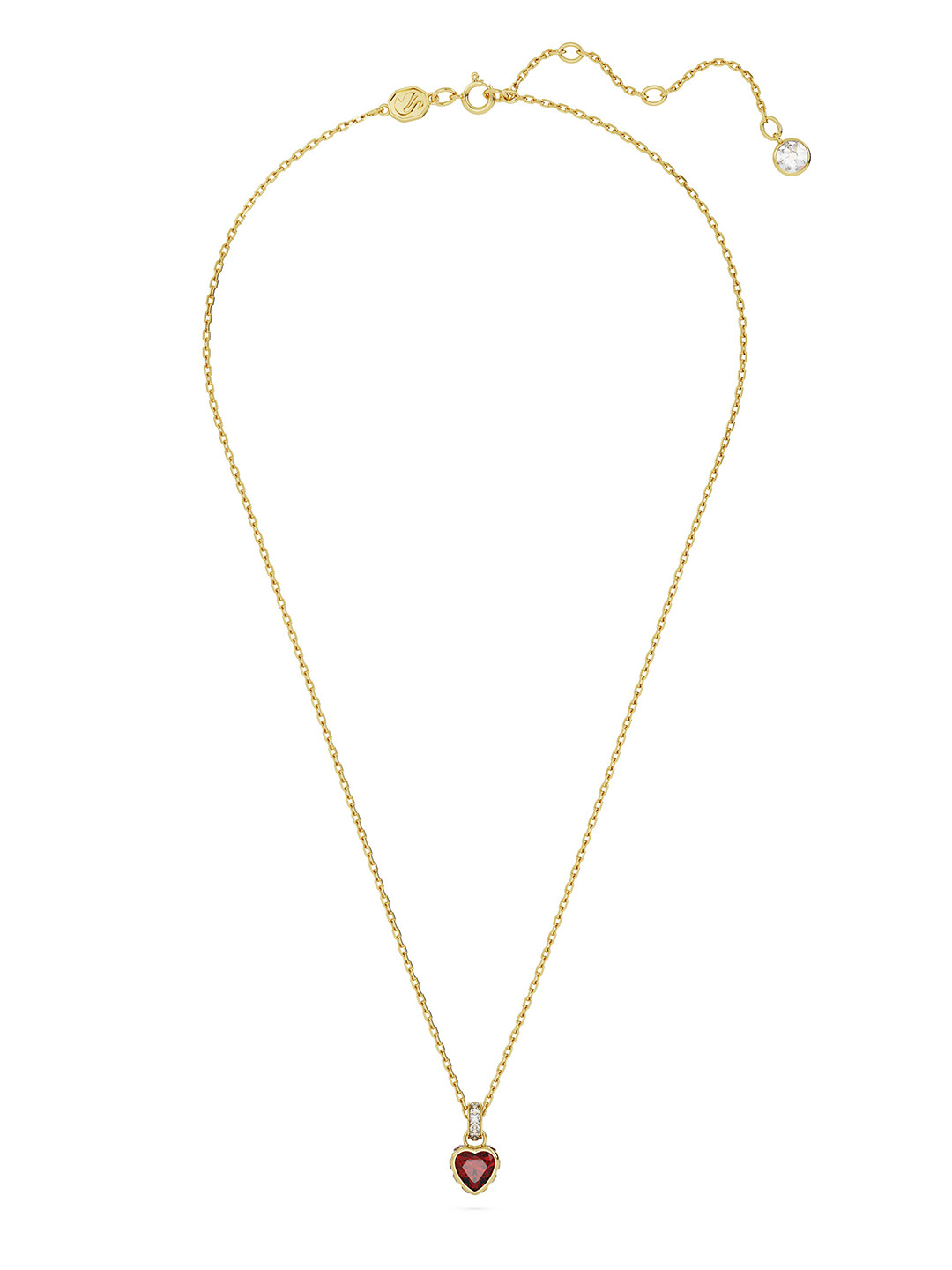 Swarovski Red Gold Plated Heart Shaped Chroma Pendant