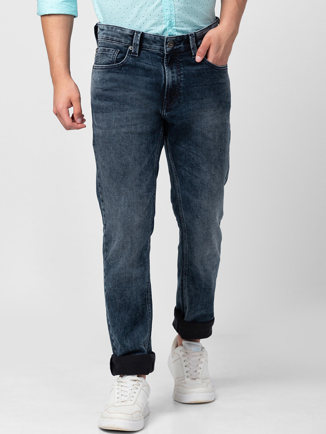 SPYKAR Men Heavy Fade Mid-Rise Cotton Jeans