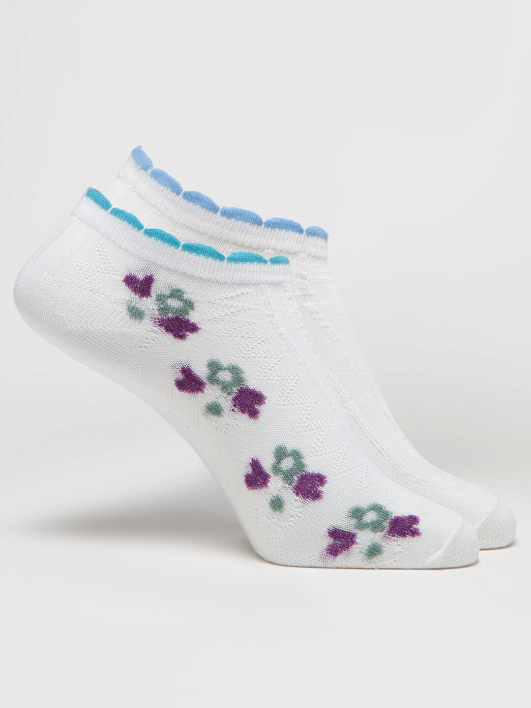 J Style Women Patterned Shoe Liners Socks