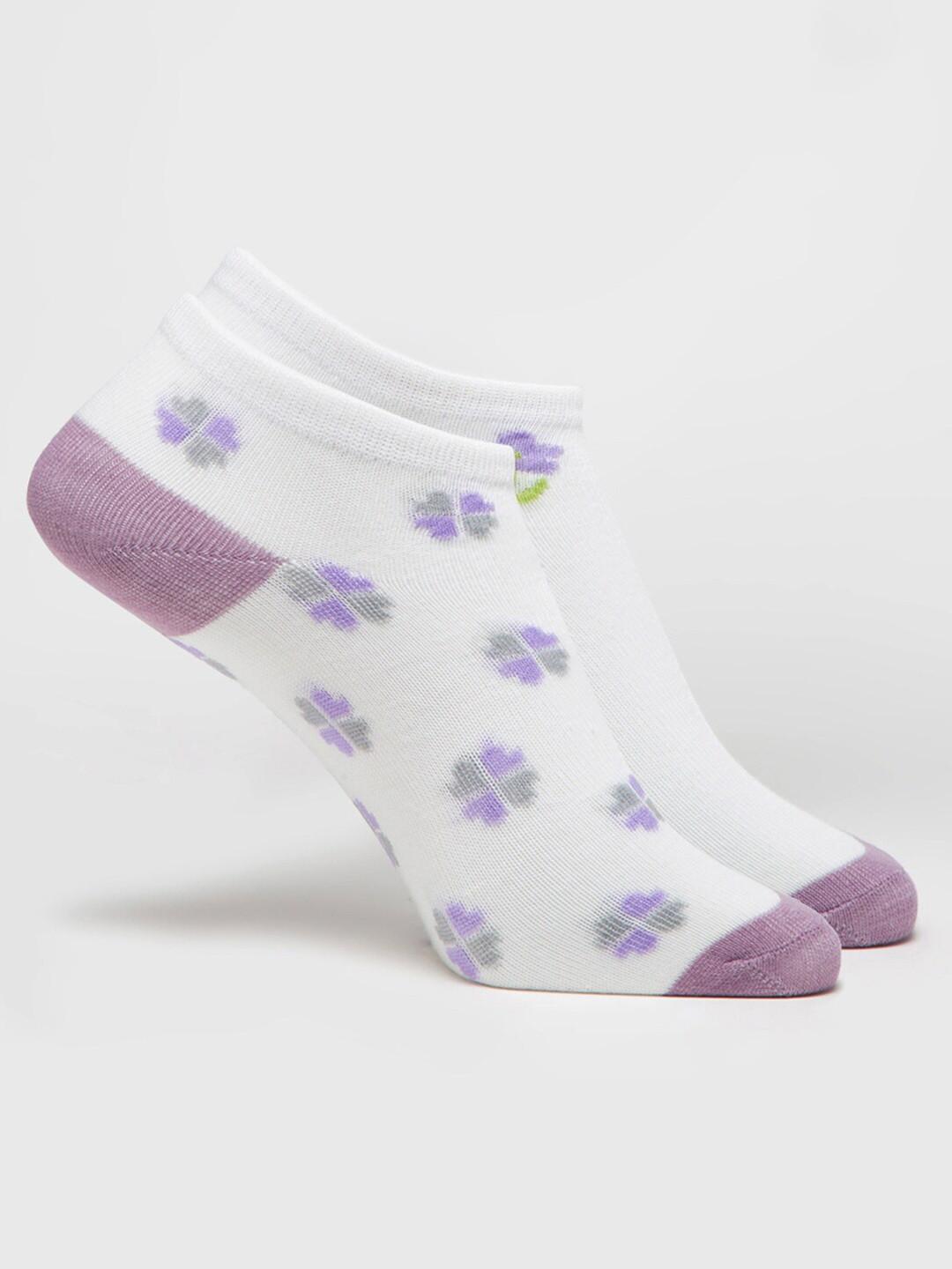 J Style Women Pack Of 2 Patterned Ankle-Length Socks