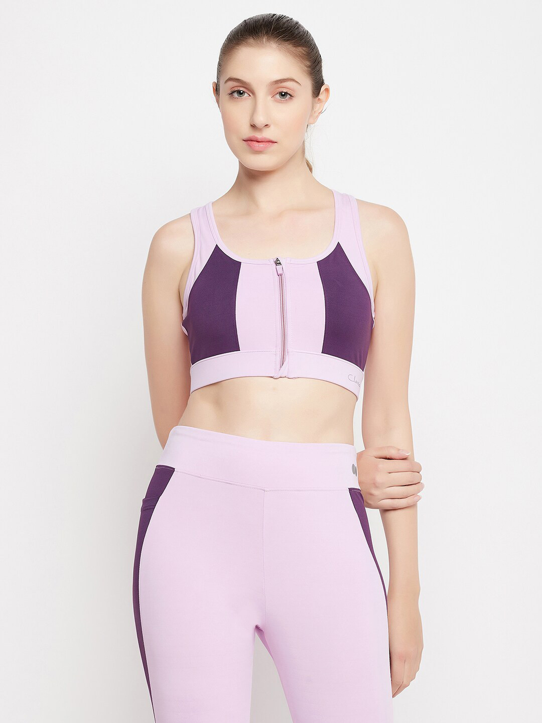 Clovia Lightly Colourblocked Padded Sports Bra