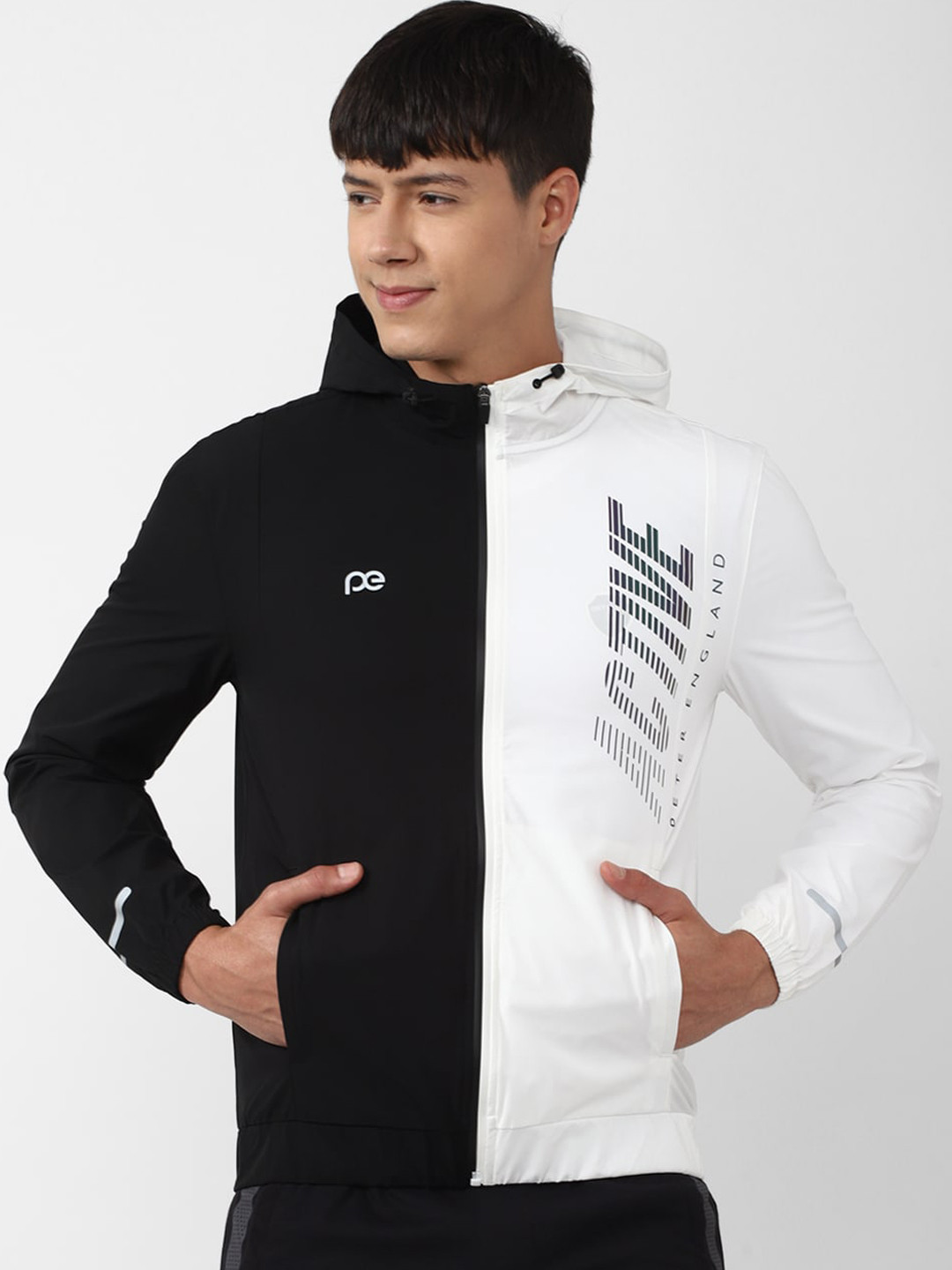 Peter England Casuals Men Colourblocked Training or Gym Sporty Jacket