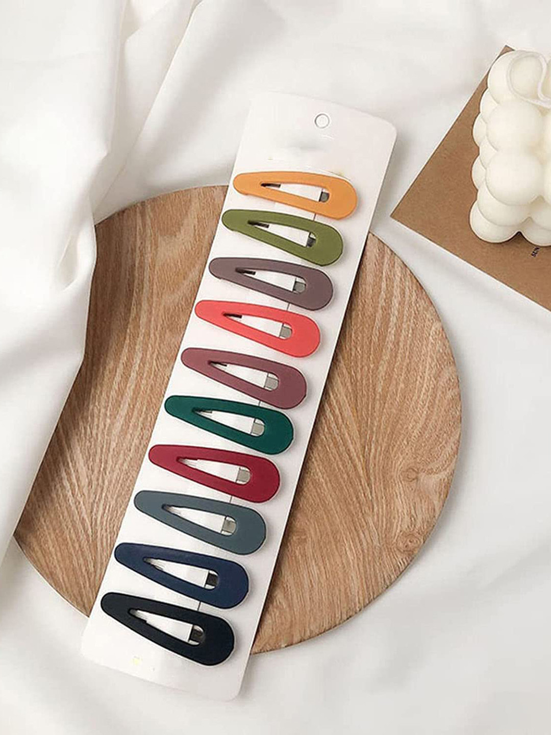 CHRONEX Women Multicoloured Set Of 10 Tic Tac Clips & 5 Rubber Bands