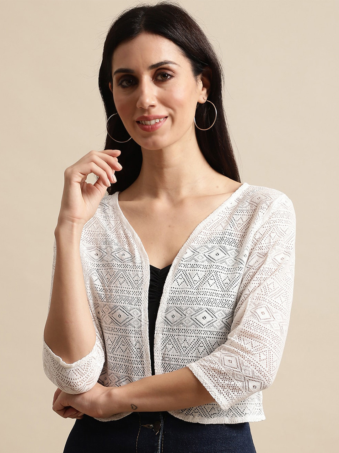 UnaOne Women Crop Shrug