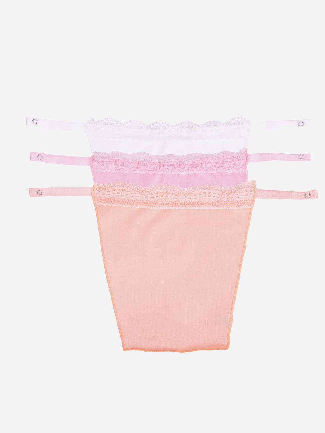 Finesse Miracle Cami Pack Of 3 Lace Design Mock Clip-on Camisoles