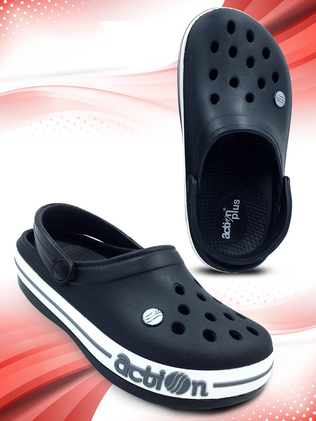 Action Plus Men Self Designed Rubber Clogs