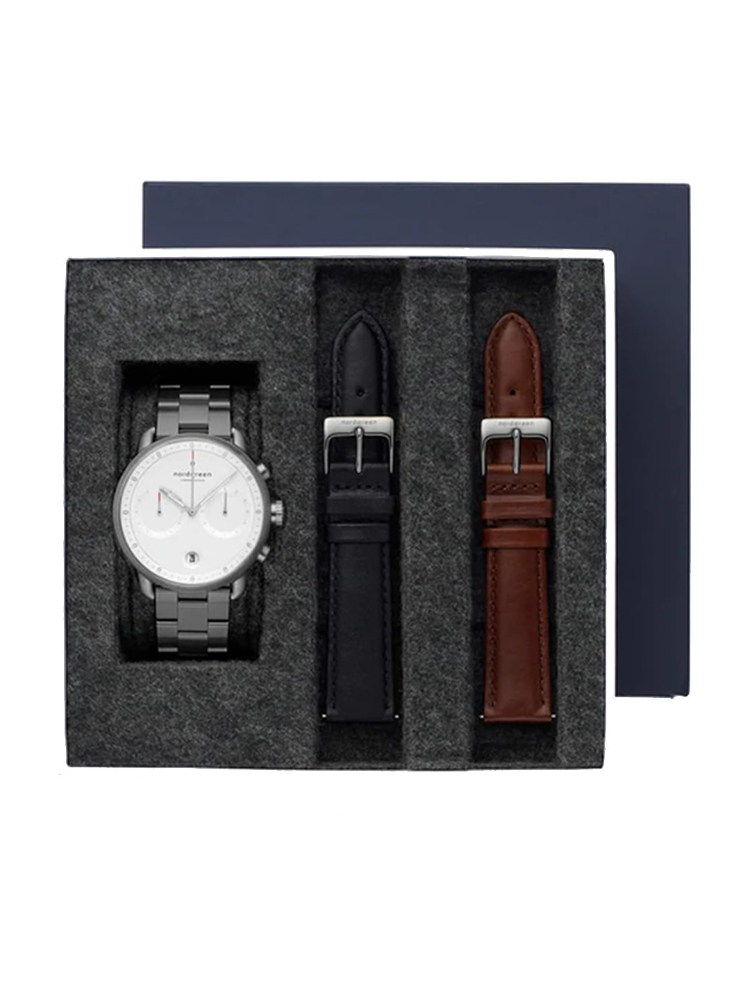 Nordgreen Men Stainless Steel Analogue Chronograph Watch PI42GMXX3LGULEBLLEBR