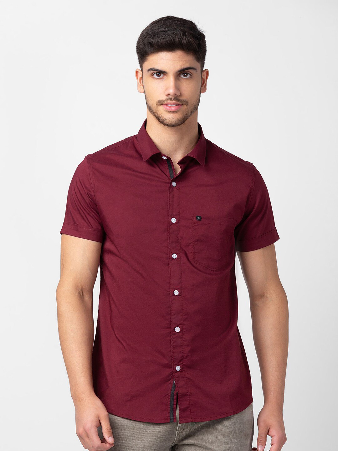 SPYKAR Men Spread Collar Casual Shirt
