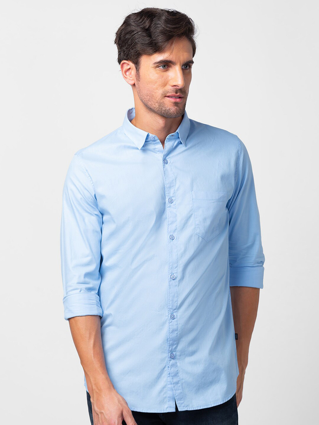 SPYKAR Men Button Down Collar Casual Shirt