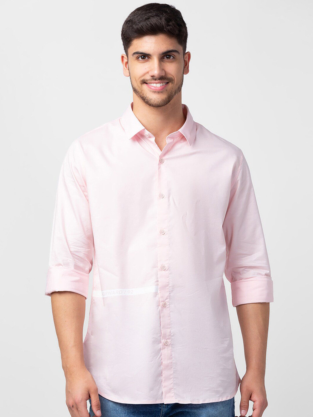 SPYKAR Men Plus Size Long Sleeves Casual Shirt