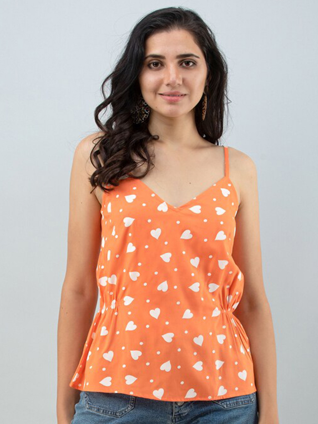 FLAMBOYANT Printed Shoulder Strapes Top