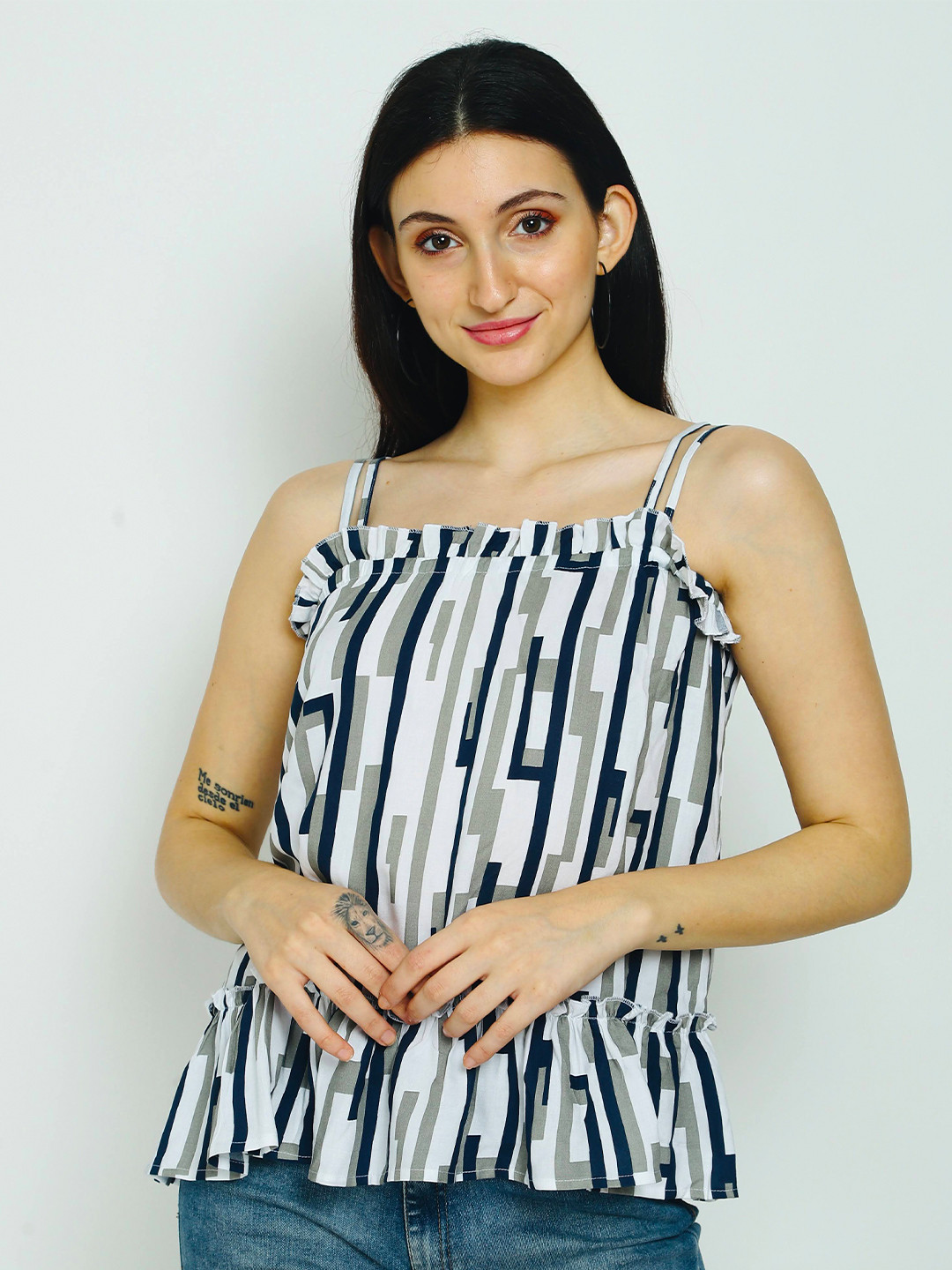 FLAMBOYANT Geometric Print Top
