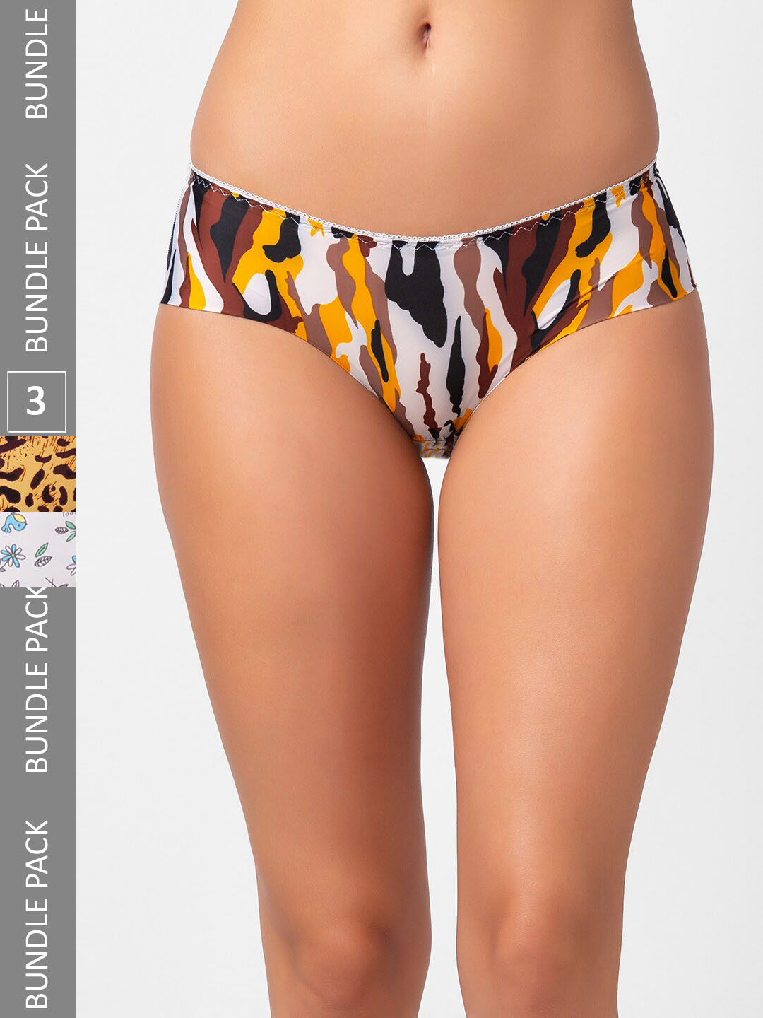 FashionRack Women Pack of 3 Assorted Hipster Briefs 669_MuWBr