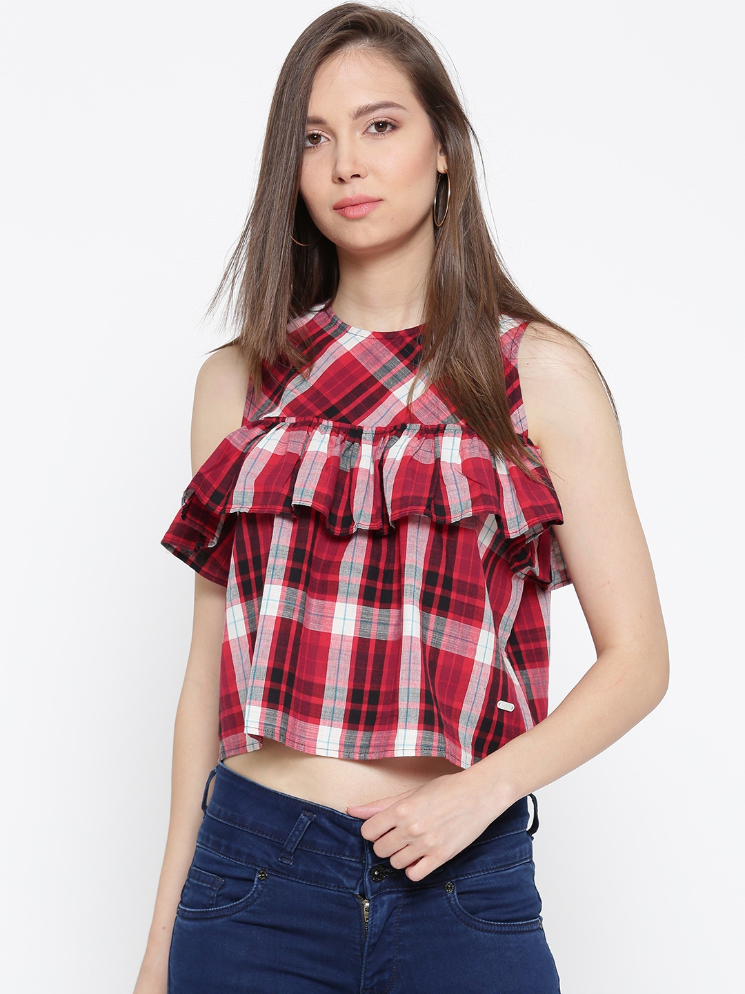 Pepe jeans crop sales top