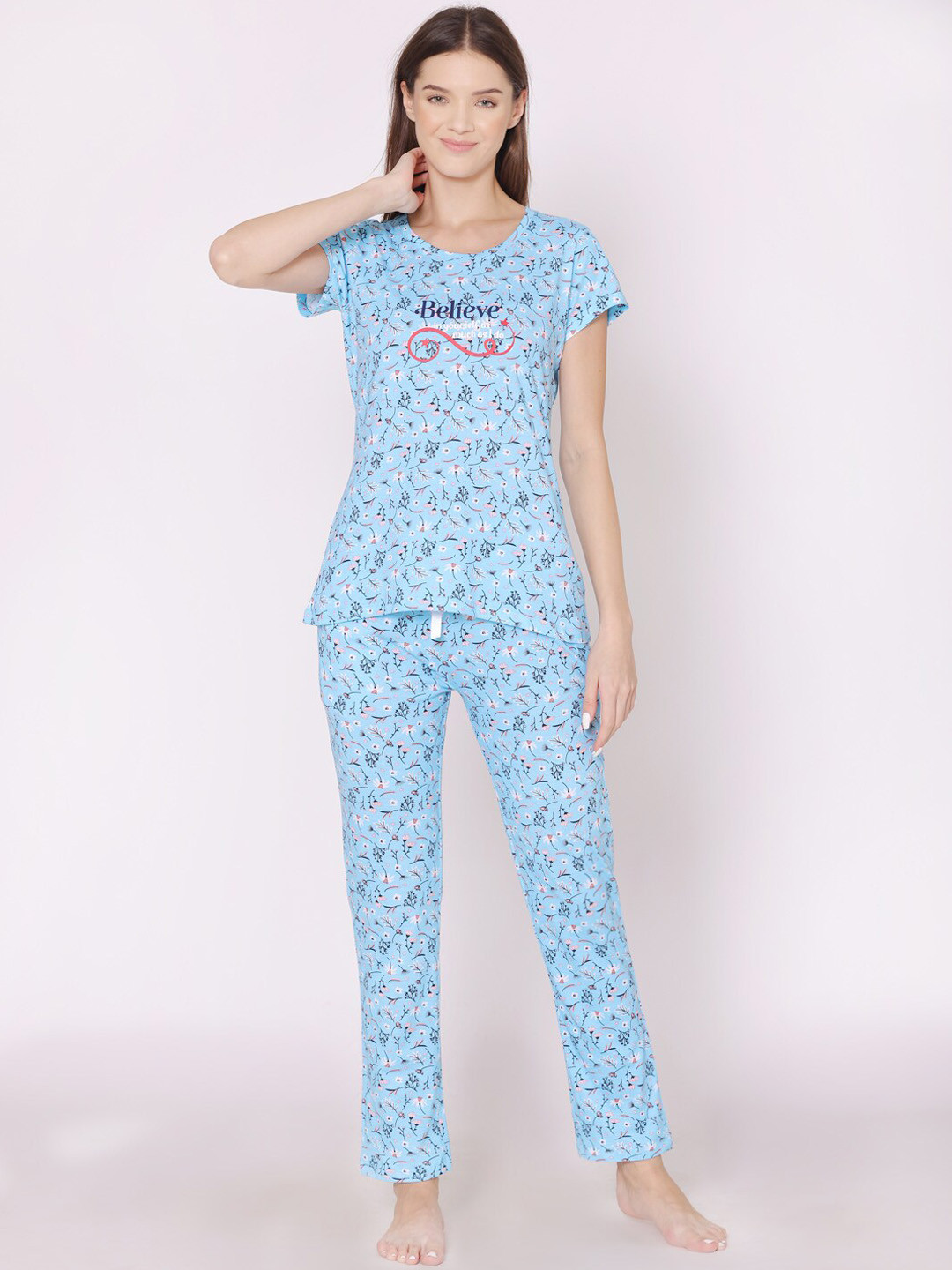 Bodycare Women Printed Pure Cotton Night suit