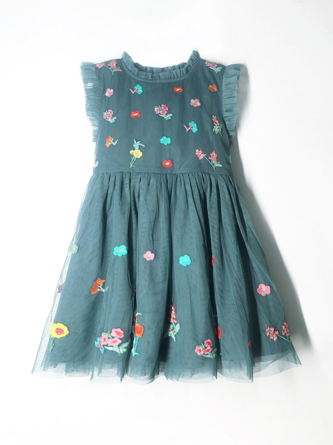 Cherry Crumble Flutter Sleeve Dress