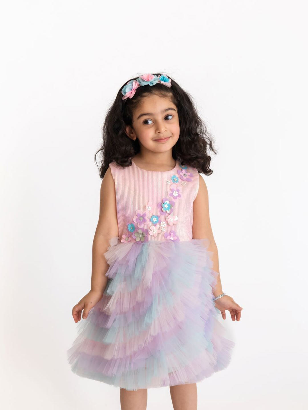 A Little Fable Floral Embellished Fit And Flare Dress