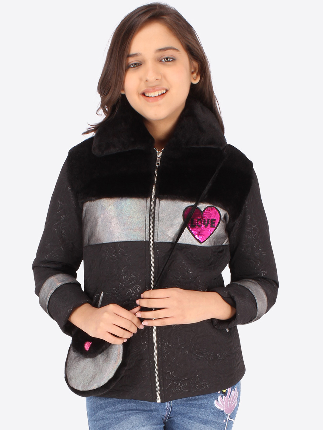 CUTECUMBER Girls Bomber Winter Jacket