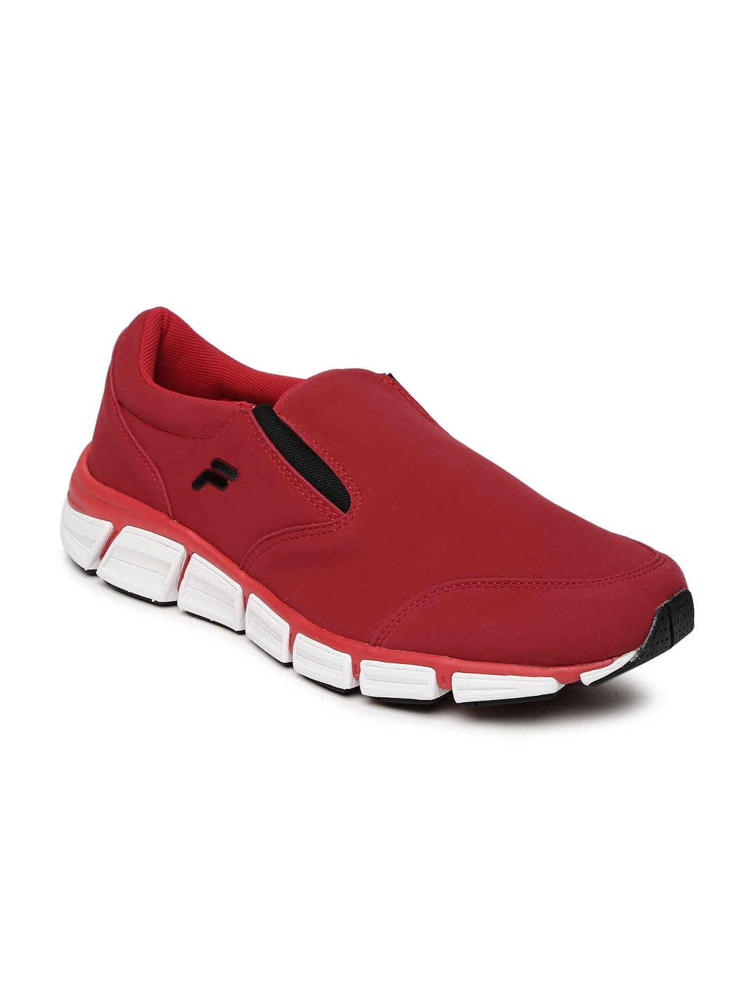 red slip on sneakers