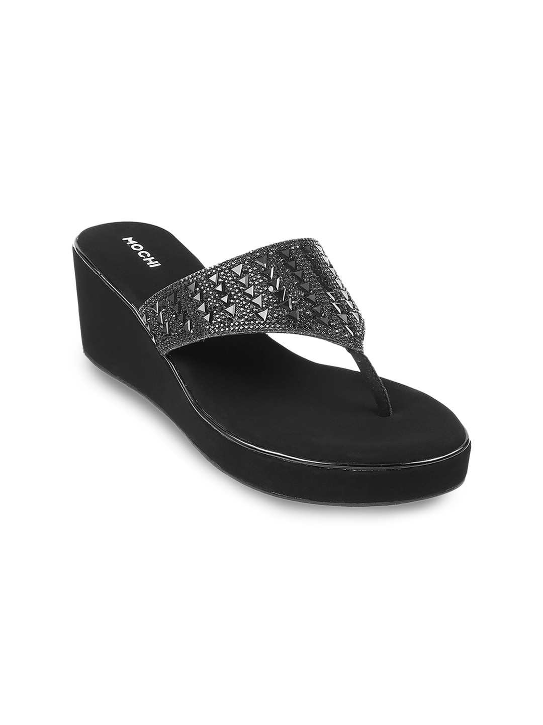 Mochi Open Back Ethnic Wedge Sandals