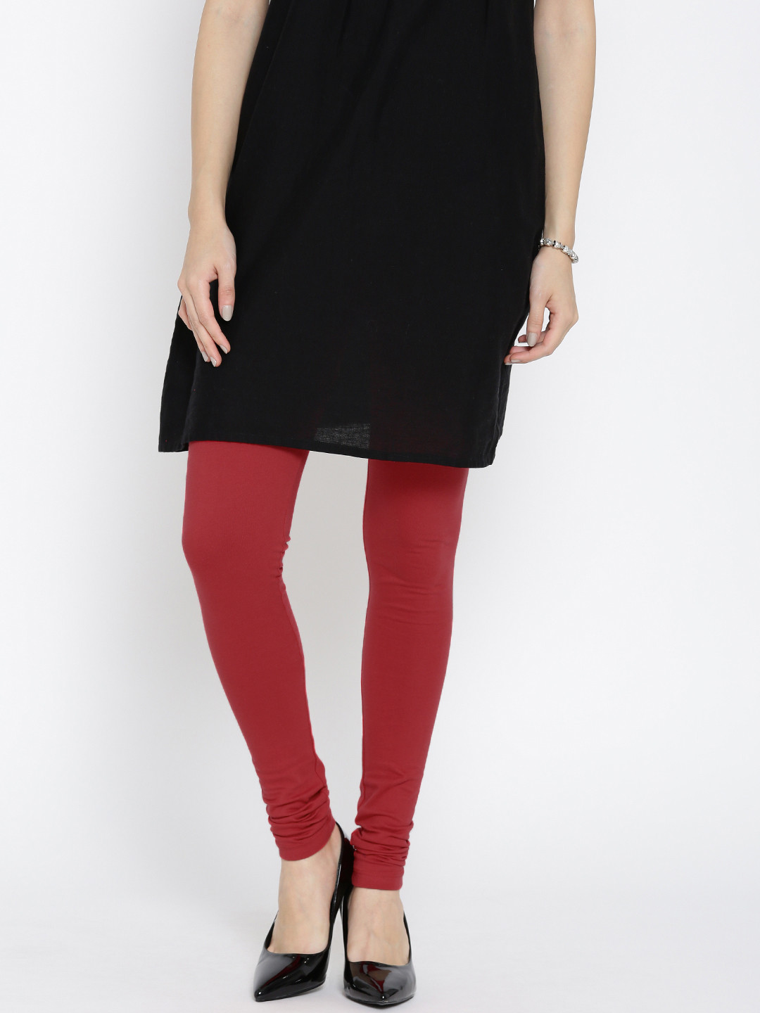 AURELIA Maroon Churidar Leggings