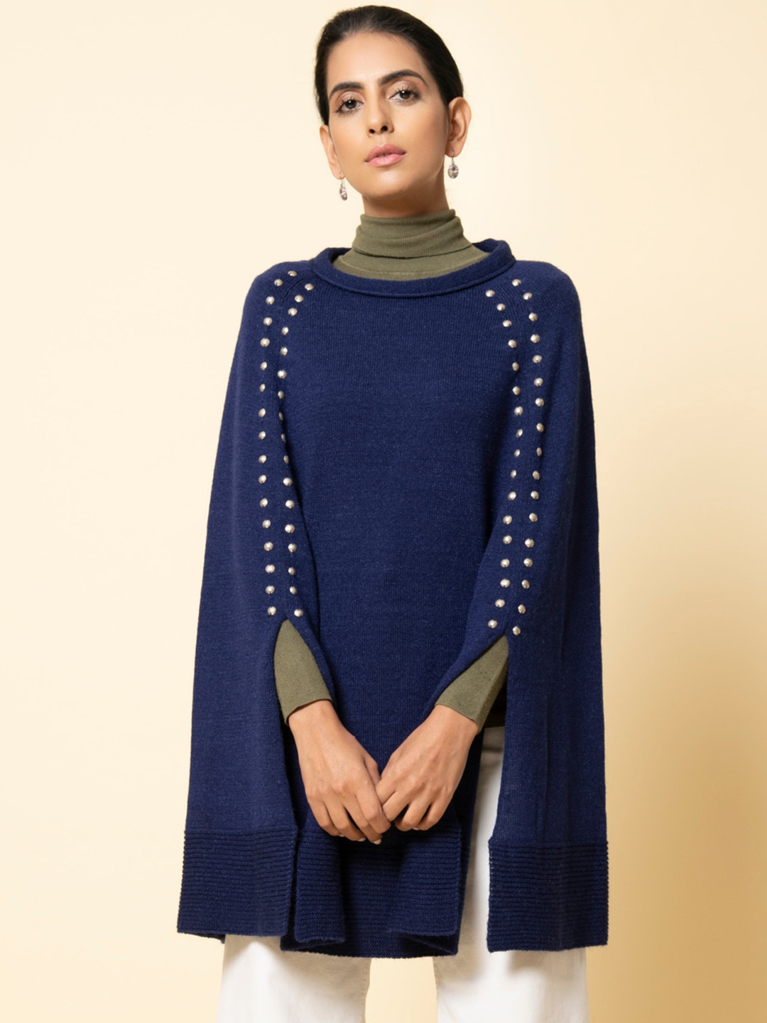 KHALEEJ Women Floral Asymmetric Closure Longline Open Front Jacket