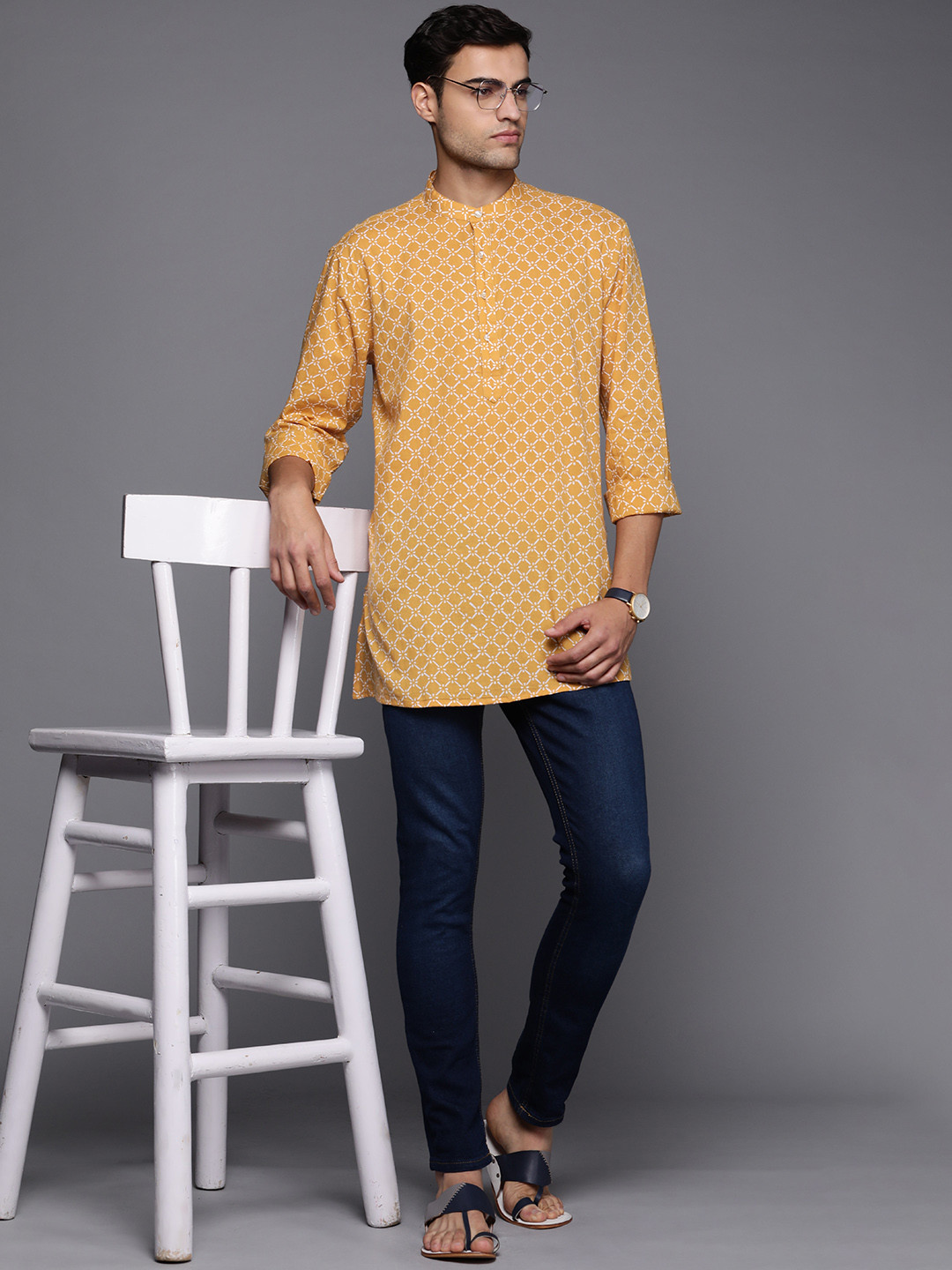 Fabindia Cotton Handblock Print Kurta
