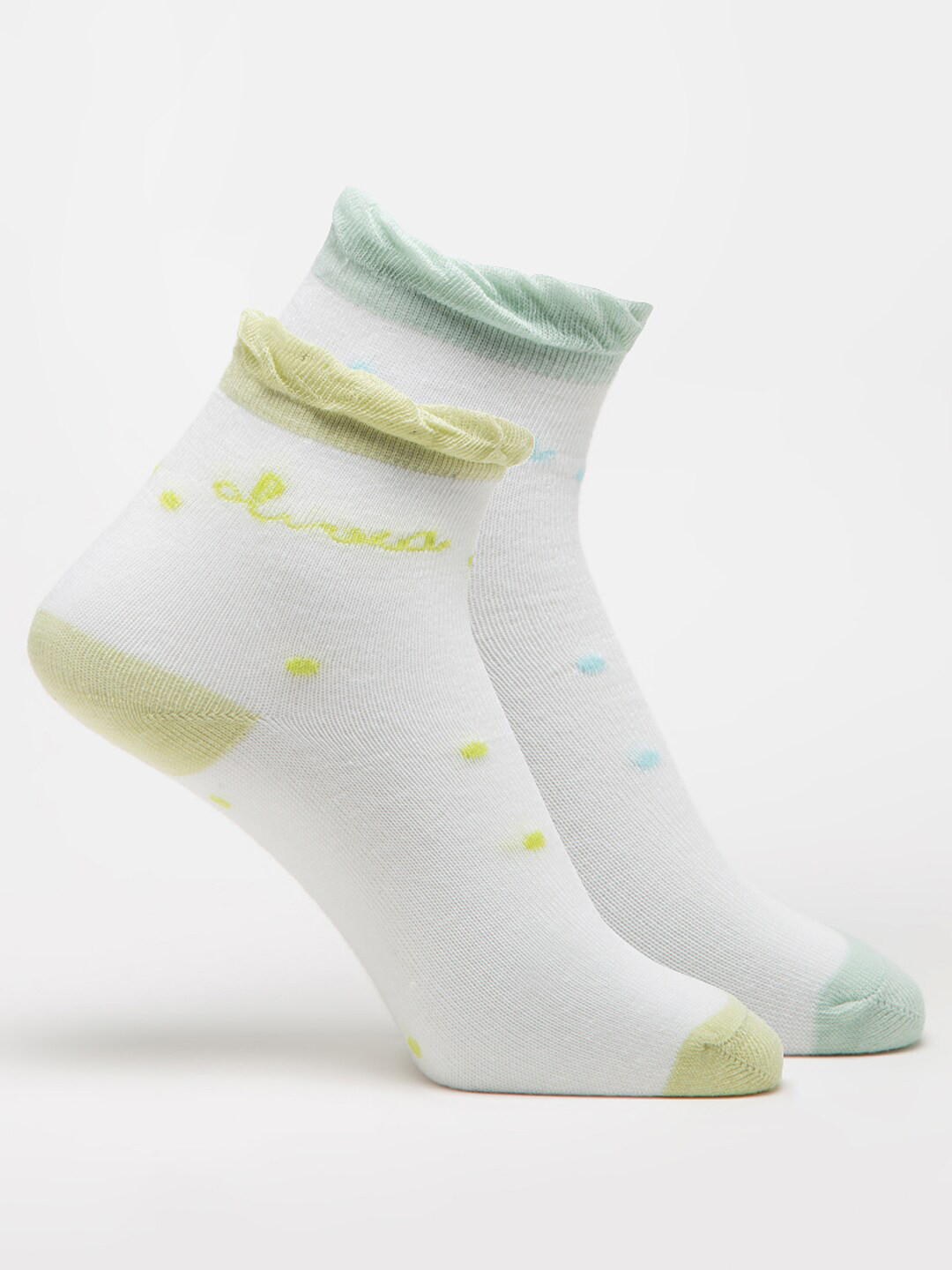J Style Women Pack Of 2 Assorted Above Ankle-Length Socks