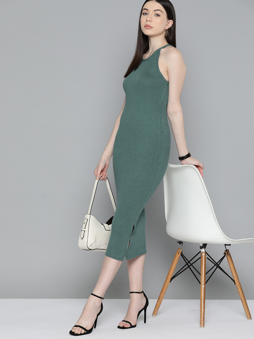Chemistry Ribbed Midi Bodycon Dress