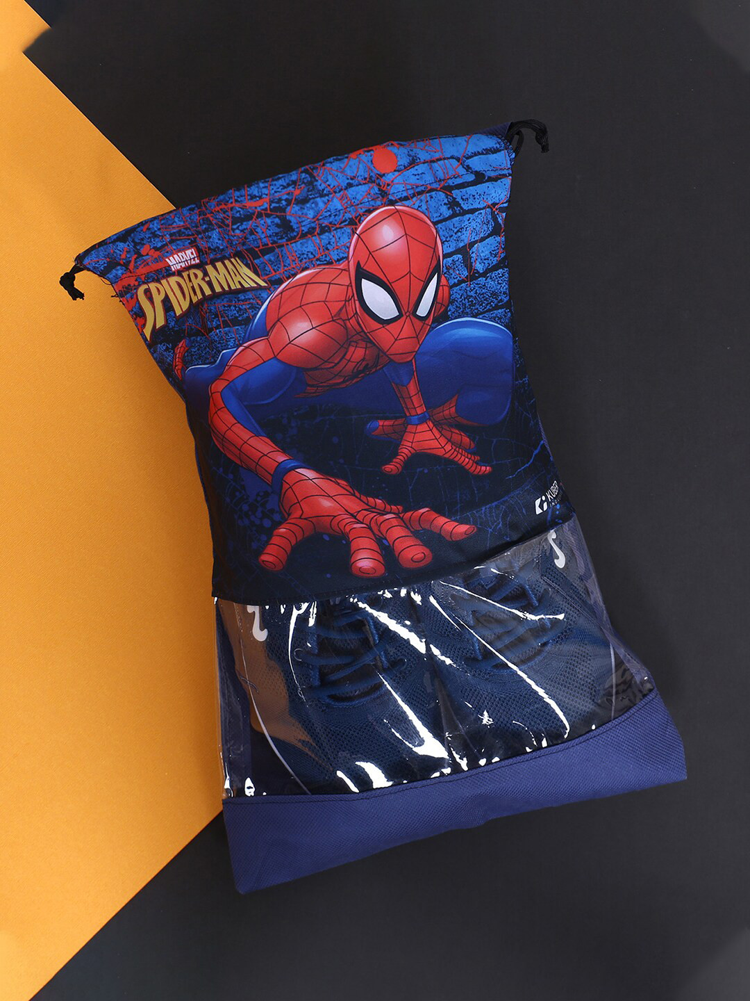 Kuber Industries Pack of 6 Navy Blue Marvel Spider Man Printed Dust Proof Shoe Bag