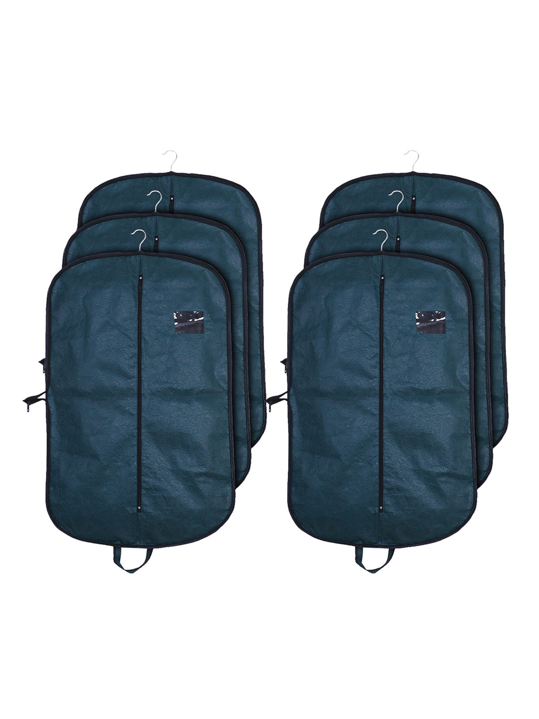 Kuber Industries 6 Pieces Self Design Waterproof Foldable Coat Covers