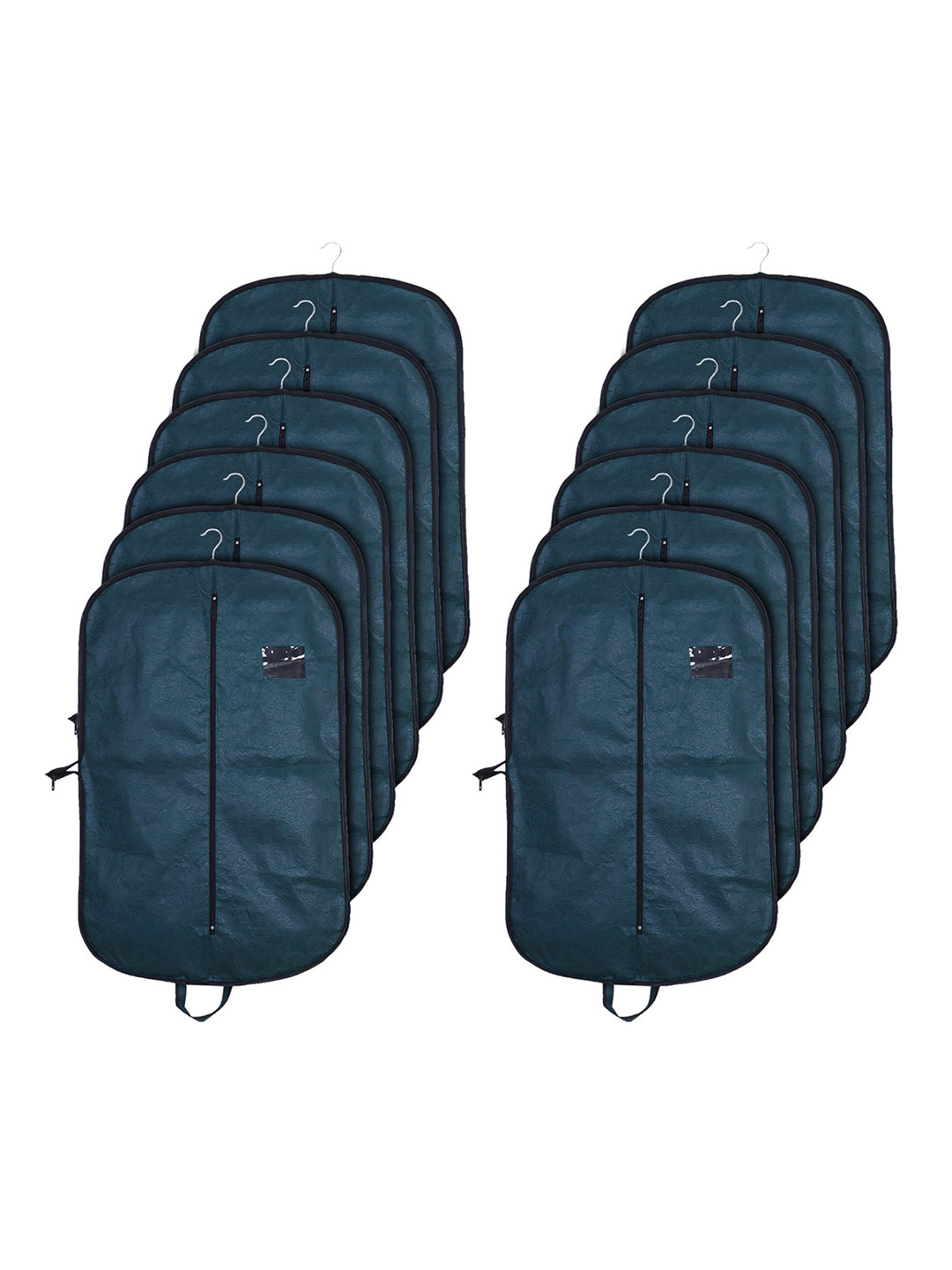 Kuber Industries 12 Pieces Embossed Hanging Coat Cover