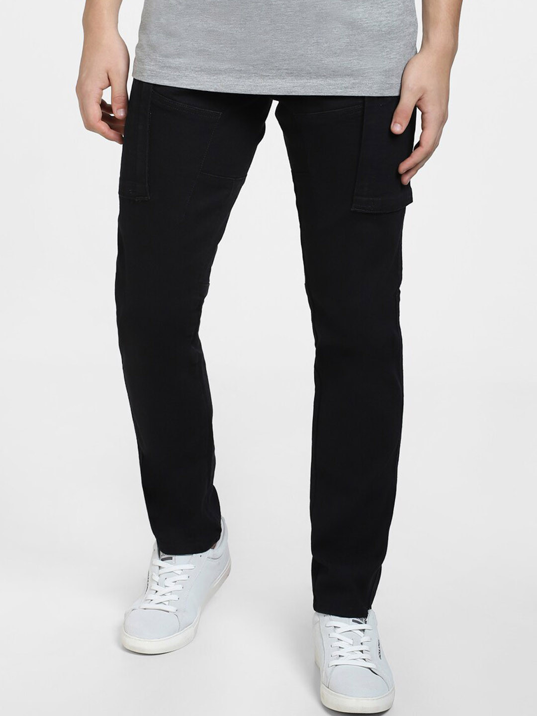 Jack & Jones Men Low-Rise Slash Knee Jeans