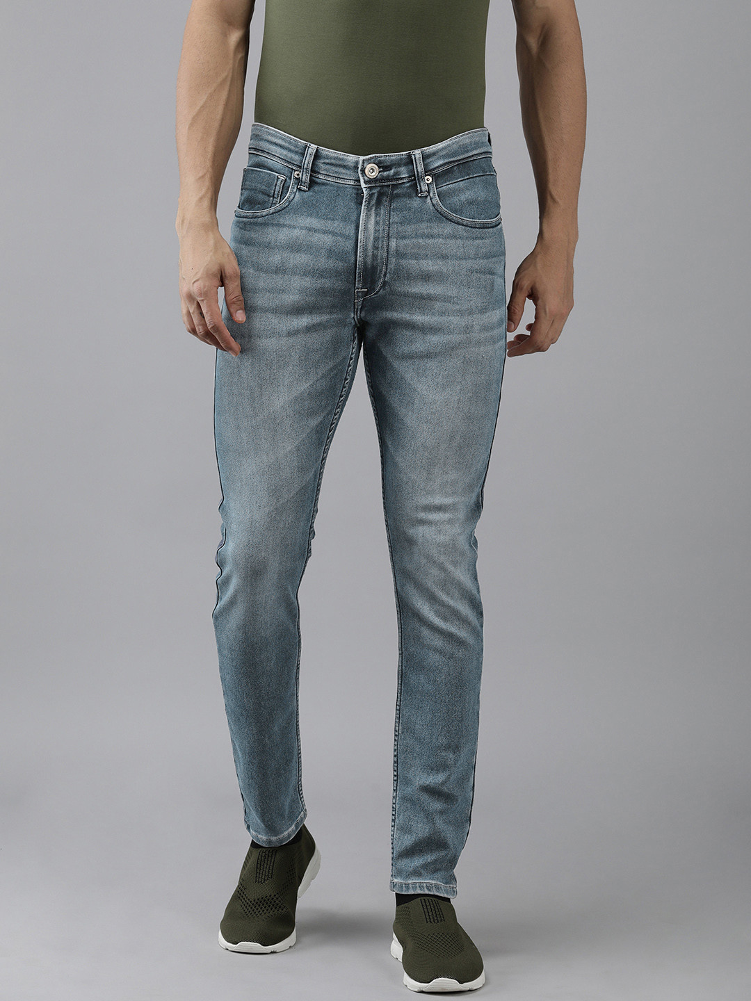 BEAT LONDON by PEPE JEANS Men Ross Super Skinny Fit Heavy Fade Stretchable Jeans
